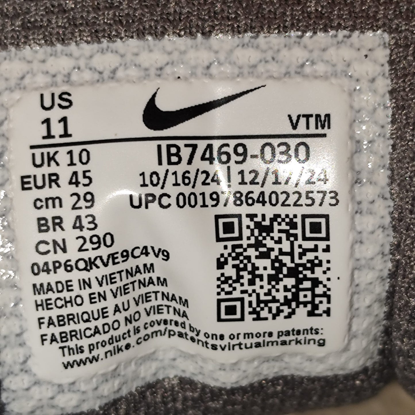 Talla 45 Zoom Vomero 5