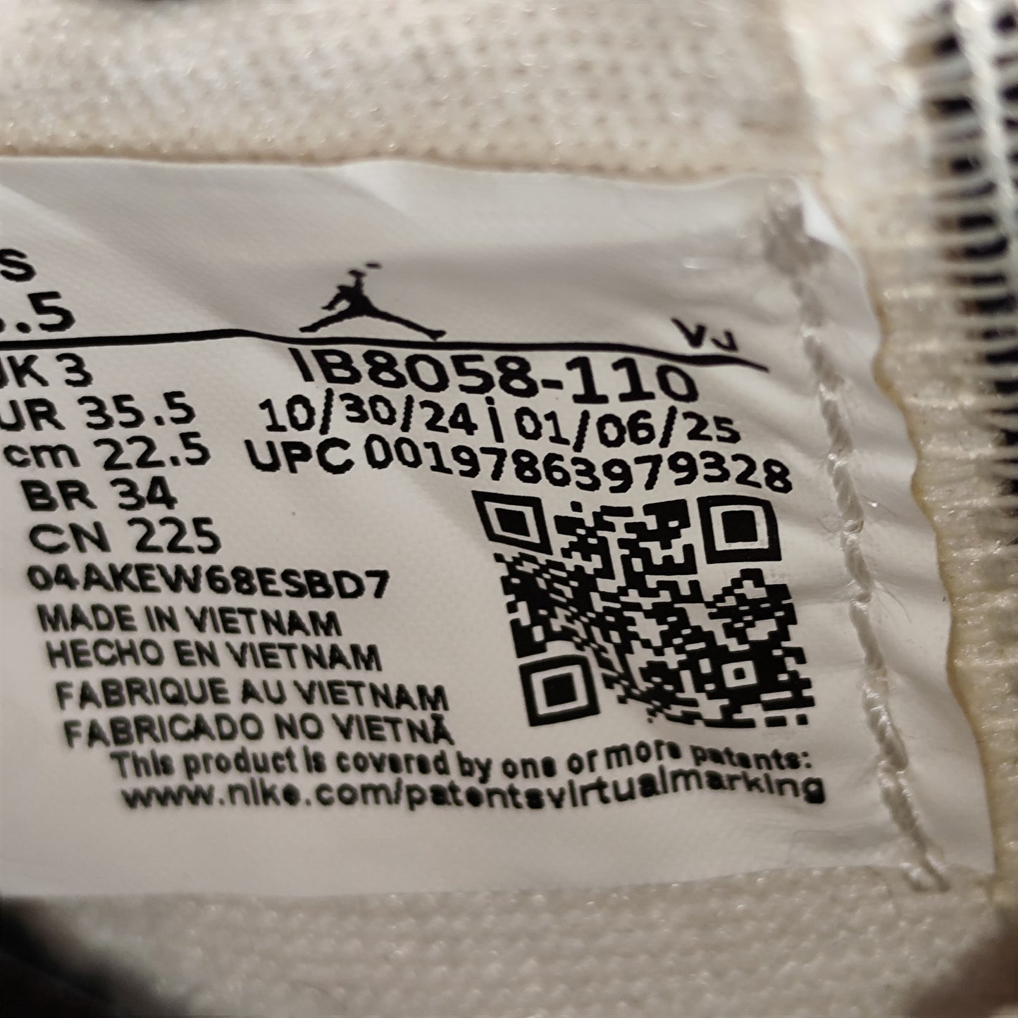 Talla 35.5 Nike Jordan 1 Low