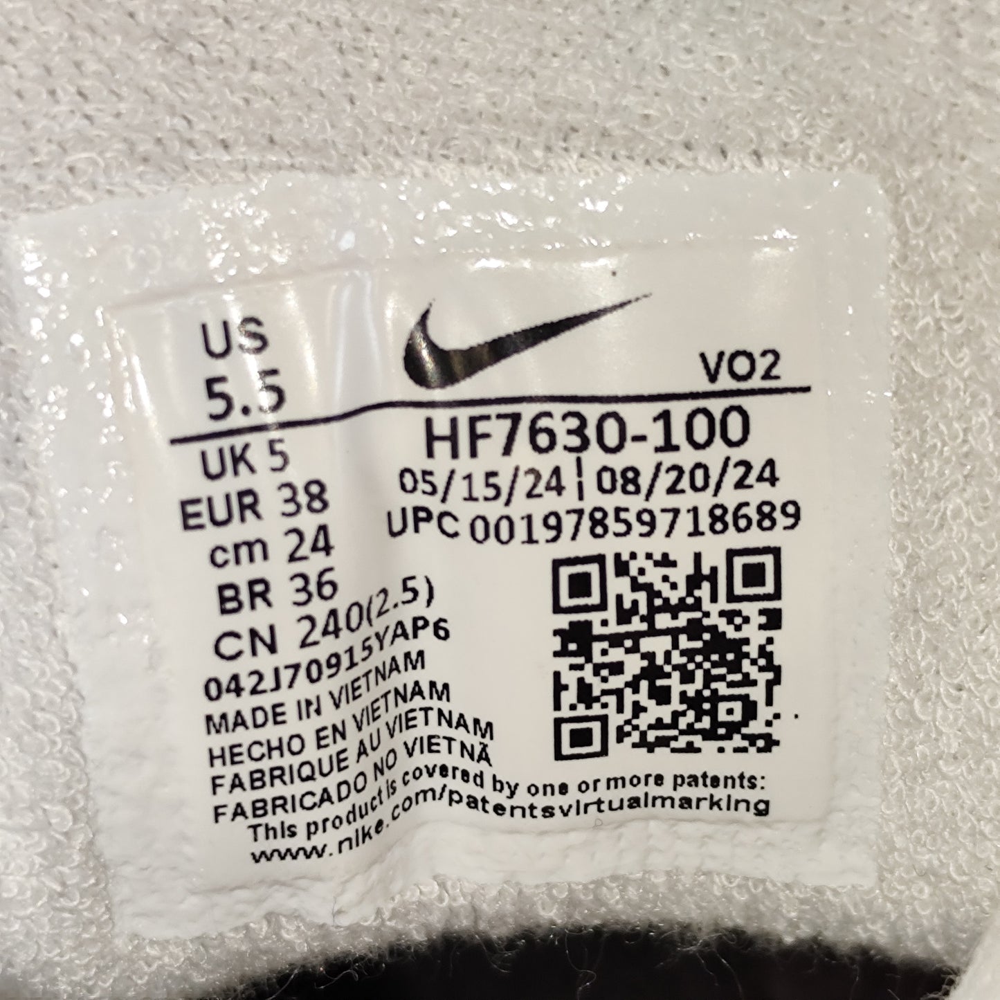 Talla 38 Air Force 3