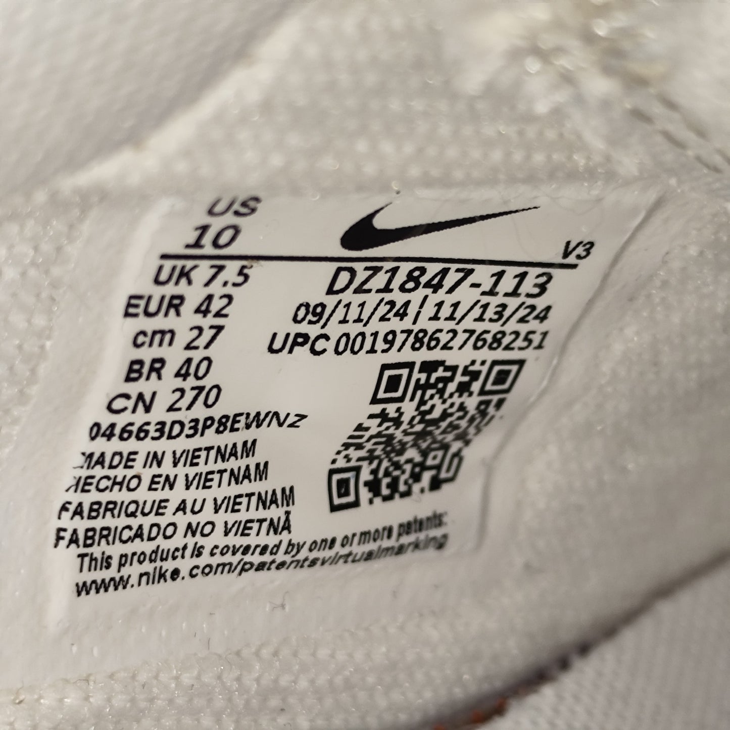 Talla 42 Nike Air Force 1 Shadow