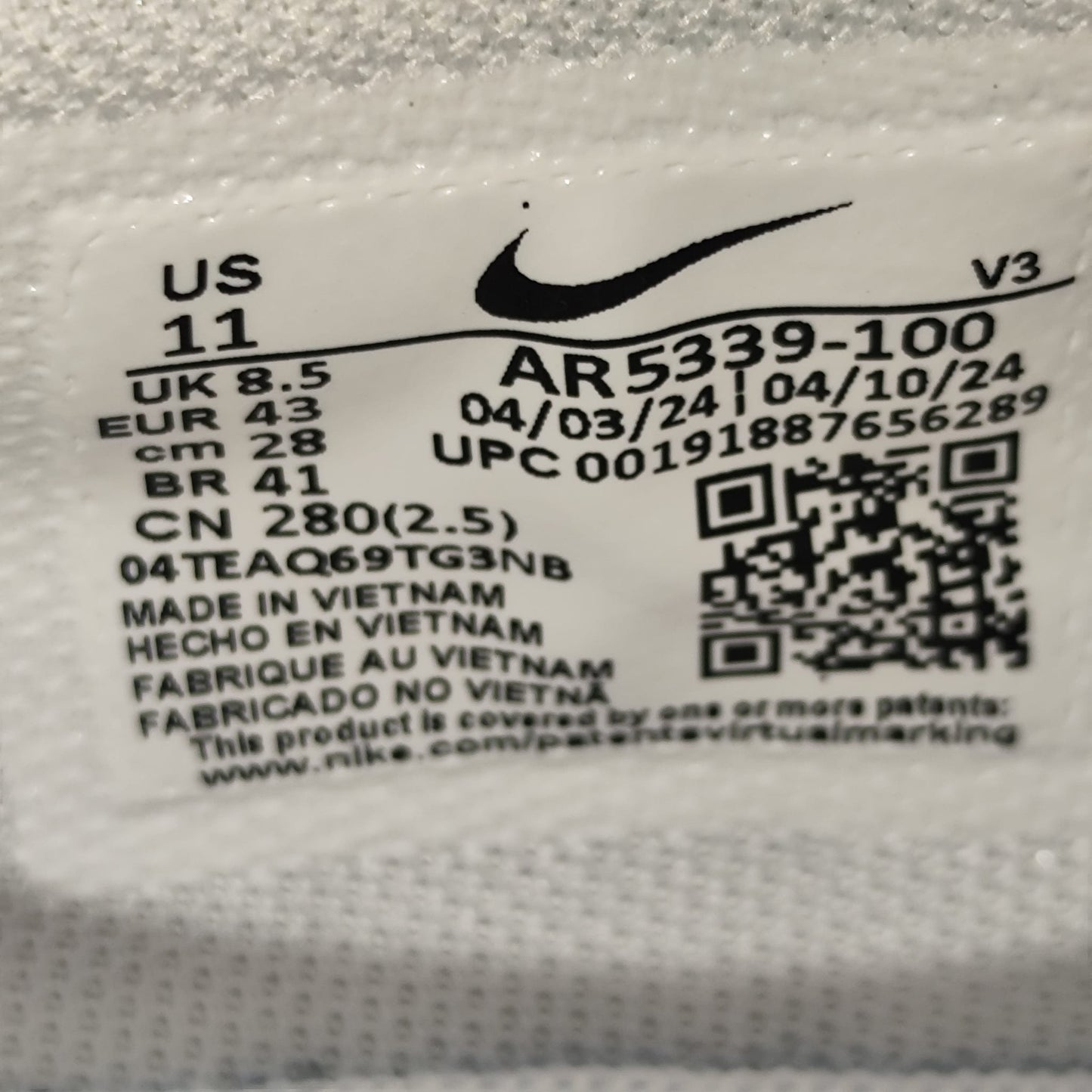 Talla 43 Air Force 1 Elevate