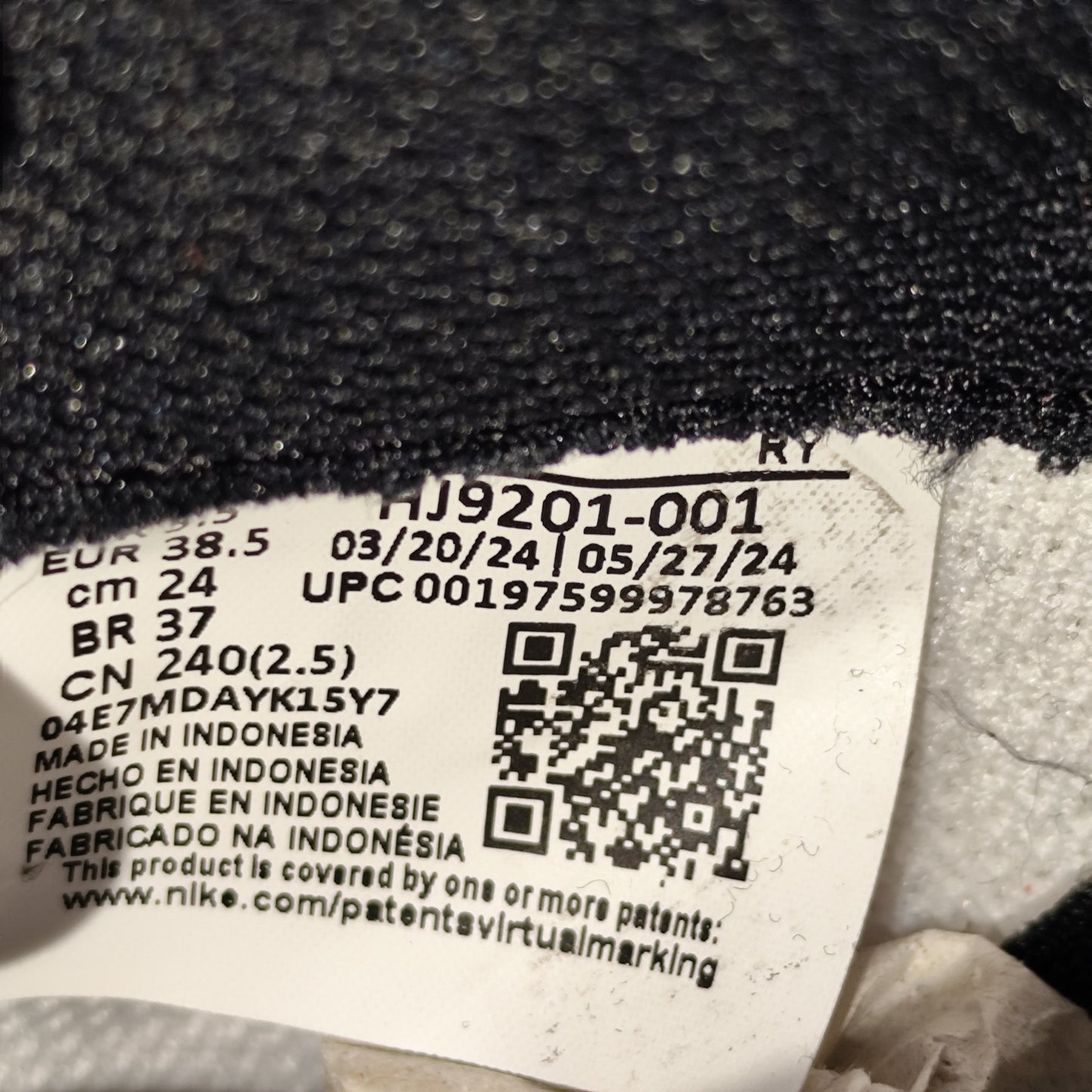 Talla 38.5 Air Force 1