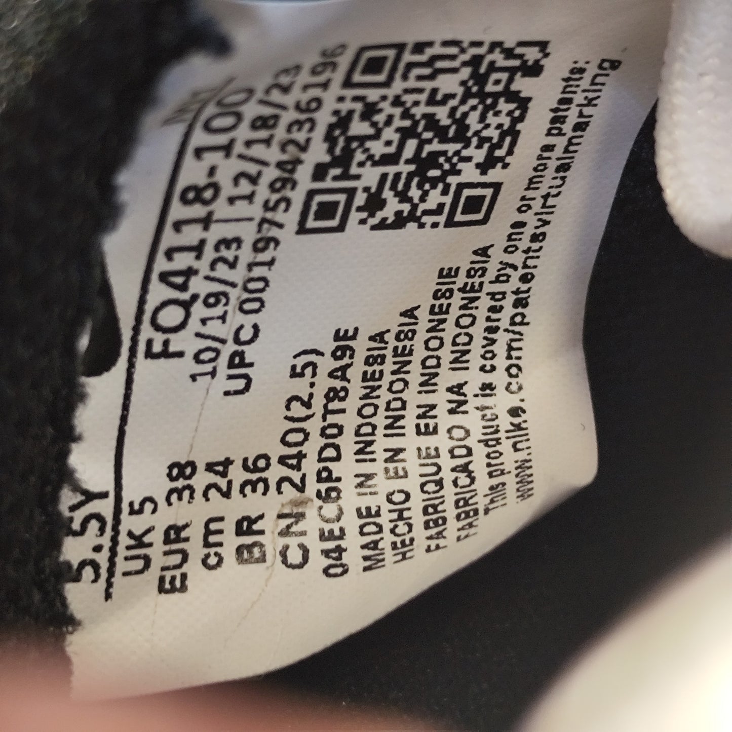 Talla 38 Air Force 1